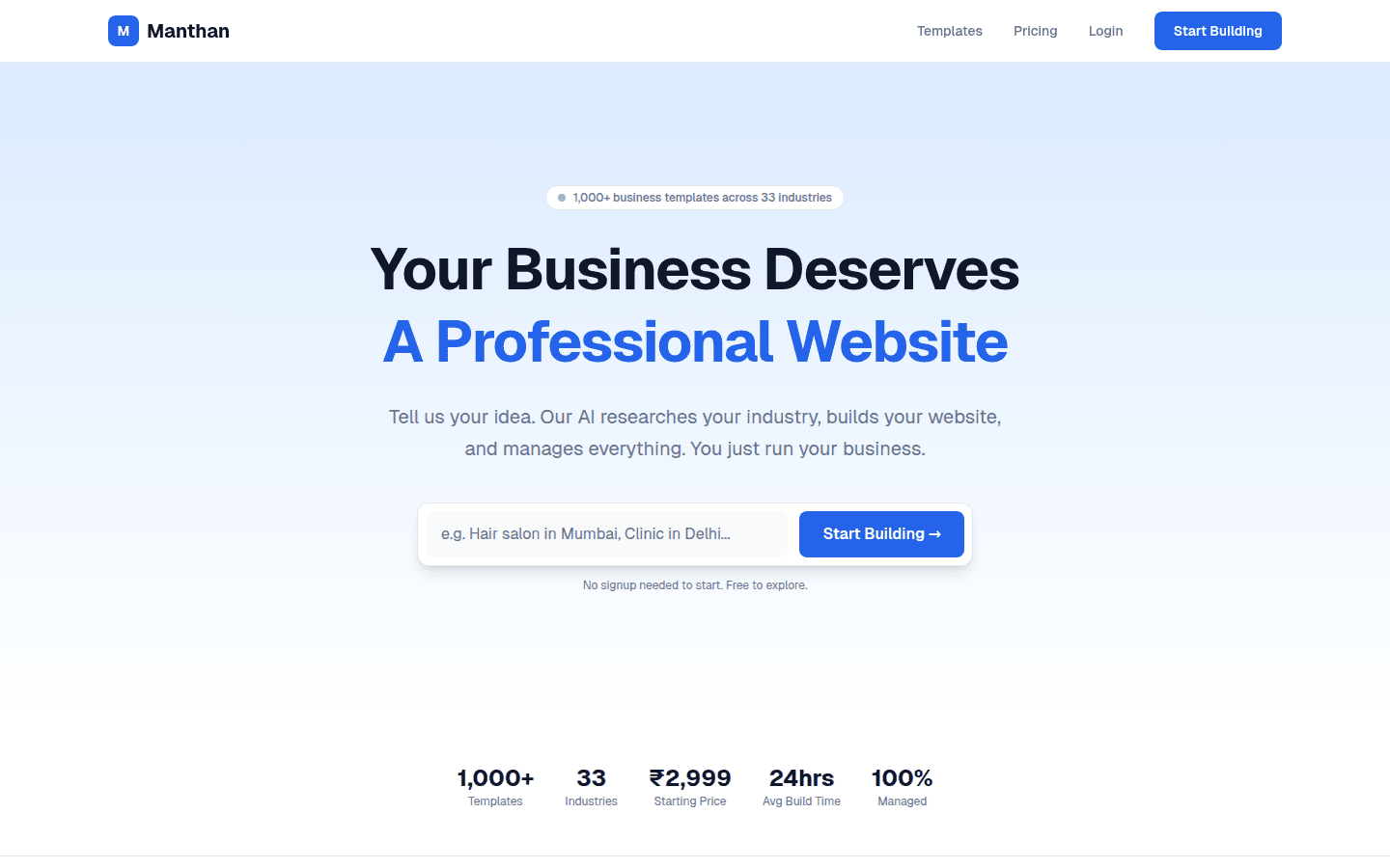 A professional salon website built by AddressIQ
